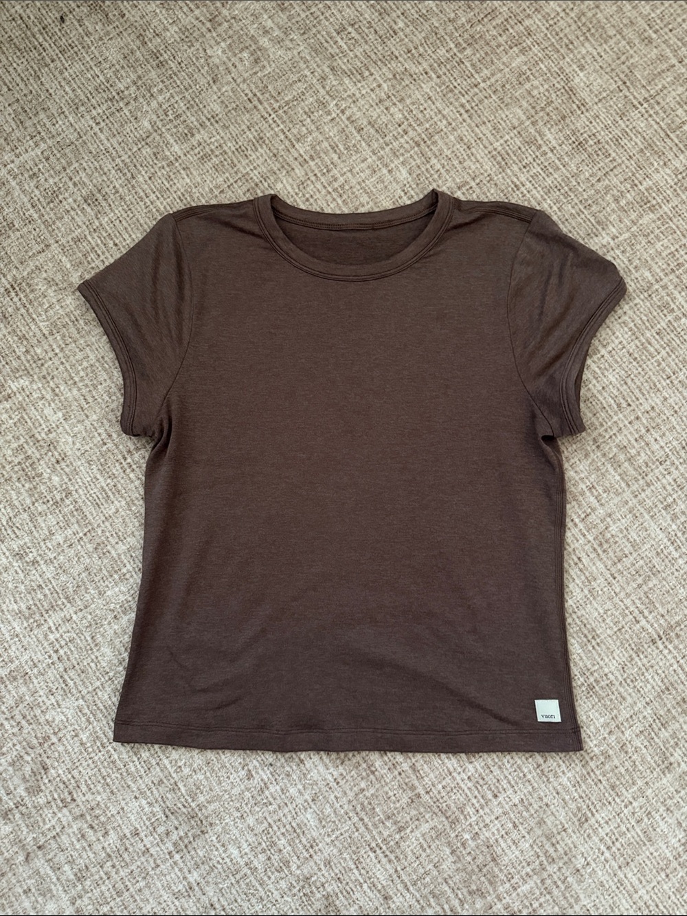 Vuori Brown Crewneck Short Sleeve Tee